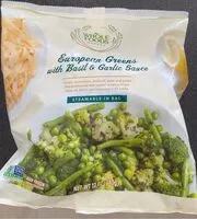 Mängden socker i European greens with basil & garlic sauce