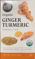 Mängden socker i Ginger Turmeric herbal tea