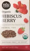 Mängden socker i Organic hibiscus berry