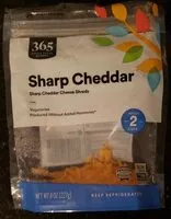 Mängden socker i Sharp Cheddar Cheese Shreds