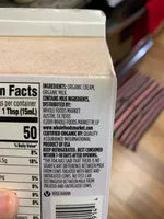 Mängden socker i Organic heavy cream