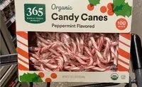 Mängden socker i Organic candy canes peppermint flavored