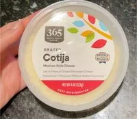 Mängden socker i Grated Cotija