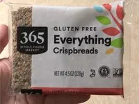 Mängden socker i Gluten free everything crispbreads