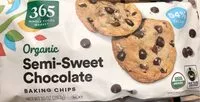 Mängden socker i Organic semi sweet chocolate baking chips