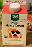 Mängden socker i Organic Heavy Cream