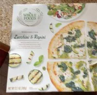 Mängden socker i Zucchini and Rapini woodfired pizza