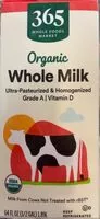 Mängden socker i Organic whole milk