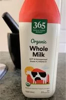 Mängden socker i Organic whole milk
