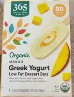 Mängden socker i Organic Mango Greek Yogurt Low Fat Dessert Bars
