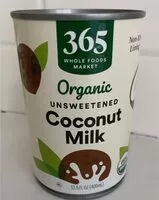 Mängden socker i Organic unsweetened coconut milk