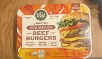 Mängden socker i Organic Grass Fed Beef Burgers