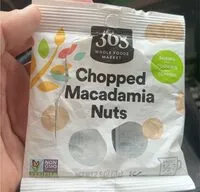 Mängden socker i Chopped macadamia nuts