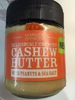 Mängden socker i Cashew Butter with Peanuts & Sea Salt