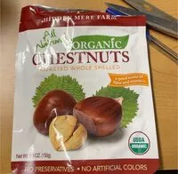 Mängden socker i Organic chestnuts roasted whole shelled