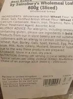 Mängden socker i Sainsbury's wholemeal loaf 800g