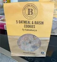 Mängden socker i Oatmeal and raisin cookies