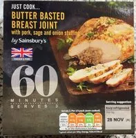 Mängden socker i Butter basted breast joint with pork sage and onion stuffing