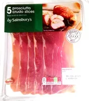 Mängden socker i 5 prosciutto crudo slices