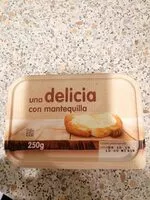 Mängden socker i Una delicia con mantequilla