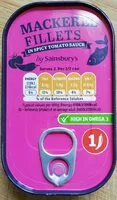 Mängden socker i Mackerel fillets