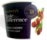 Mängden socker i Taste the Difference Black Cherry West Country Yogurt