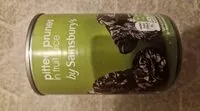 Mängden socker i Pitted prunes in fruit juice