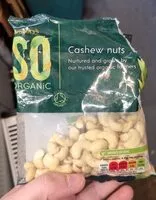 Mängden socker i So organic Cashew nuts
