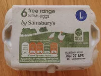 Mängden socker i 6 Free Range British Eggs Large