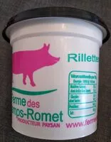 Mängden socker i Rillettes de porc