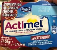 Mängden socker i Actimel