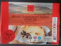 Mängden socker i British Shortcrust Pastry Steak Pie