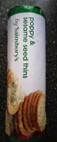 Mängden socker i Poppy & sesame seed thins