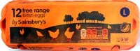 Mängden socker i 12 free range British eggs