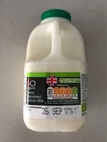 Mängden socker i Organic Semi Skimmed milk