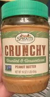 Mängden socker i Crunchy Unsalted Unsweetened Peanut Butter