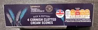 Mängden socker i 4 Cornish Clotted Cream Scones