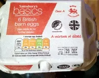 Mängden socker i 6 British barn eggs