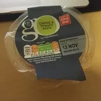 Mängden socker i Cheese and tomato pasta