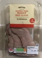 Mängden socker i Wafer thin roast beef slices