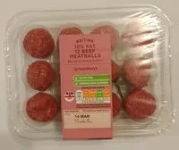 Mängden socker i 12 beef meetballs