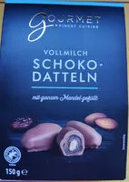 Mängden socker i Schokodatteln mit ganzer Mandel gefüllt - Vollmilch