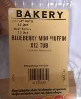 Mängden socker i Blueberry mini muffin (x12 tub)