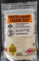Mängden socker i Grated Grana Padano D.O.P