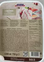 Mängden socker i Creme glacee yaourt fruits rouges