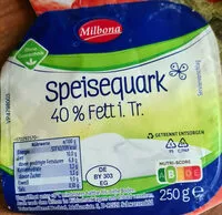 Mängden socker i Speisequark 40 % Fett