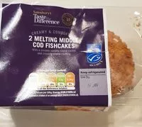Mängden socker i 2 melting middle cod fiahcakes