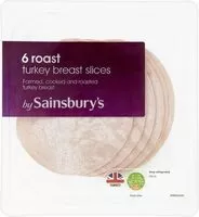 Mängden socker i 6 Roast Turkey Breast Slices