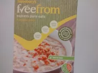 Mängden socker i Sainsbury's FreeFrom express pure oats