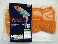 Mängden socker i 4 Boneless scottish salmon fillets